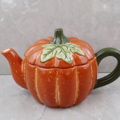pumpkin tea pot