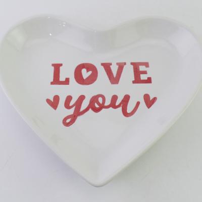 valentine heart plate